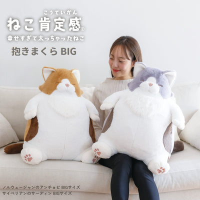 ねこ肯定感 抱きまくらBIGサイズ＊数量限定デザイン＊